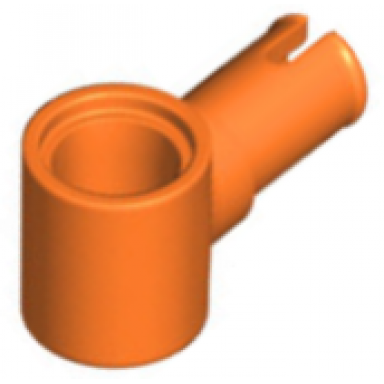 orange technic pin with friction ridges and pin hole