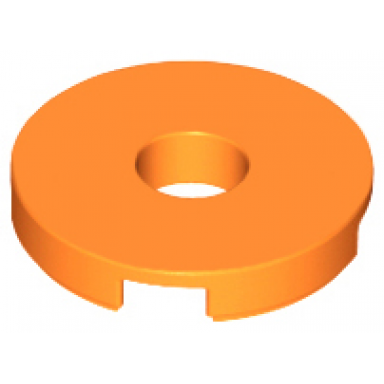 orange tile round 2 x 2 with hole
