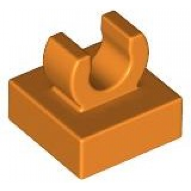 orange tile modified 1 x 1 with open o clip