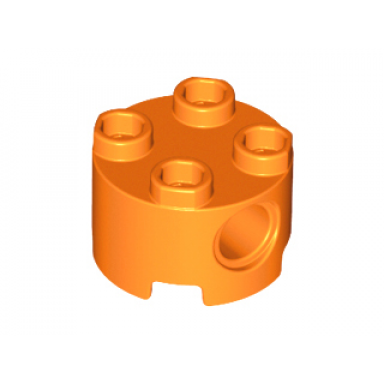orange brick round 2 x 2 with pin holes