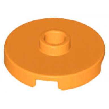orange tile round 2 x 2 with open stud