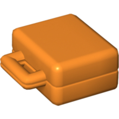 orange duplo utensil suitcase with plain front and back