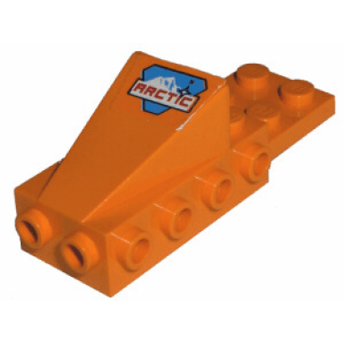 orange cockpit space nose with arctic logo pattern sticker - sets 6573 6575 6577