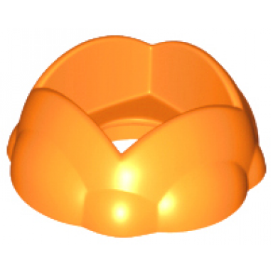 orange duplo rock round with hole in center