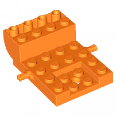 orange vehicle base 4 x 6 x 1 2 3 curved
