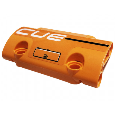 orange technic panel curved 7 x 3 with 2 pin holes through panel surface with white cue black line and hatch pattern sticker - set 42120