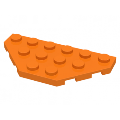orange wedge plate 3 x 6 cut corners