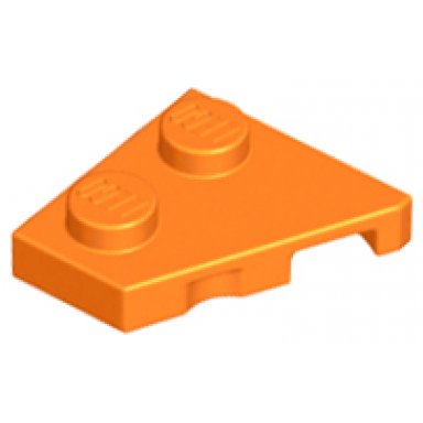 orange wedge plate 2 x 2 left
