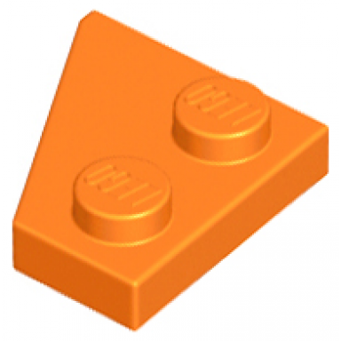 orange wedge plate 2 x 2 right