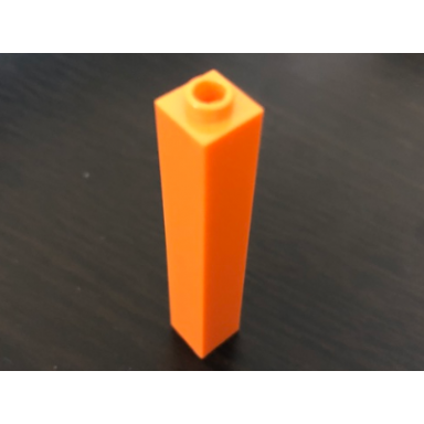 orange brick 1 x 1 x 5 - hollow stud