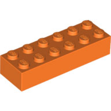 orange brick 2 x 6