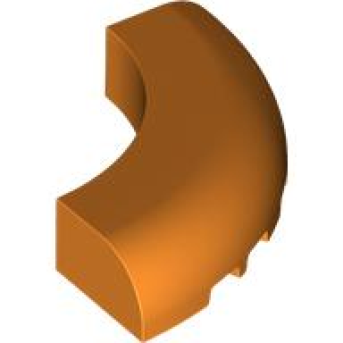 orange brick round corner 5 x 5 without studs