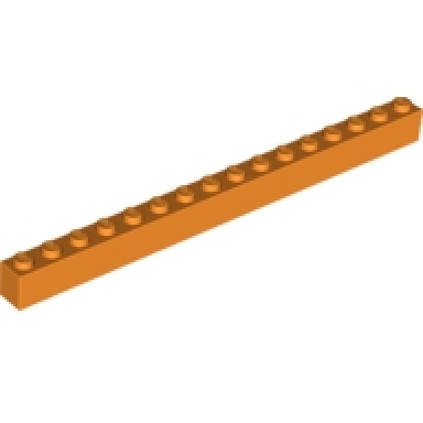 orange brick 1 x 16
