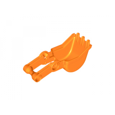 orange duplo digger bucket small with arm - 3 teeth