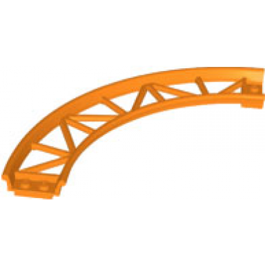 orange train track roller coaster curve 90 degrees