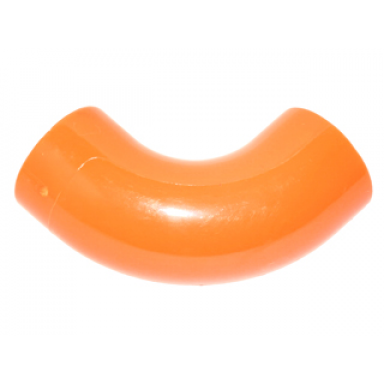 orange brick round 1 x 1 d 90 degrees elbow macaroni - no stud - type 2 - axle hole