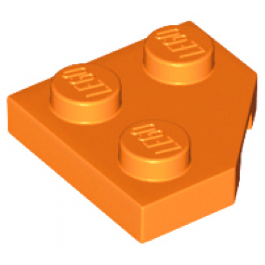 orange wedge plate 2 x 2 cut corner