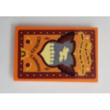 orange tile 2 x 3 with poster chudley cannons pattern sticker - set 75980