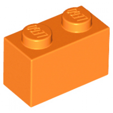 orange brick 1 x 2