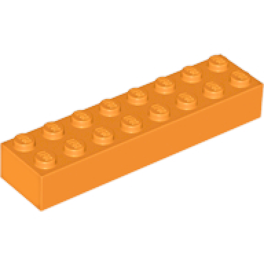 orange brick 2 x 8