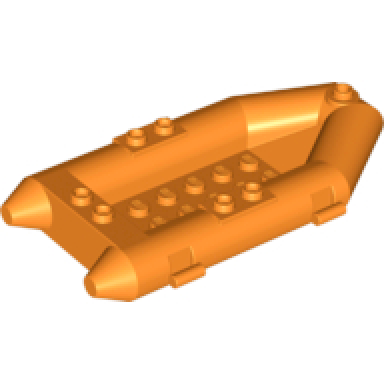 orange boat rubber raft small