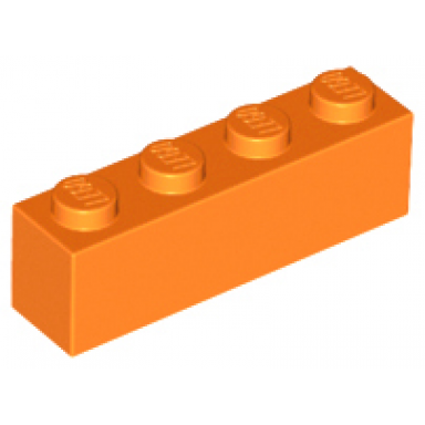 orange brick 1 x 4