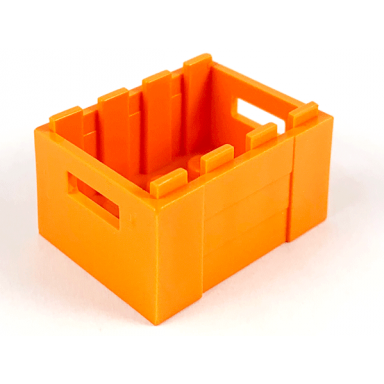 orange container crate 3 x 4 x 1 2 3 with handholds