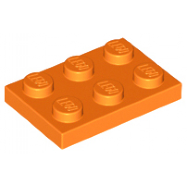 orange plate 2 x 3