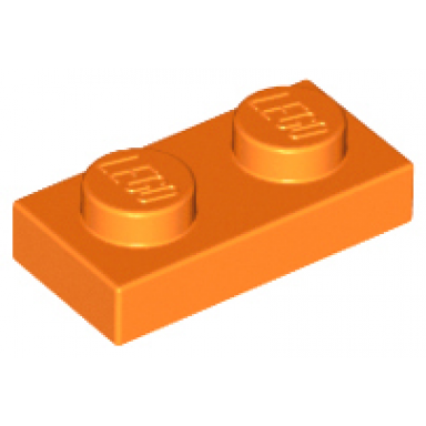 orange plate 1 x 2
