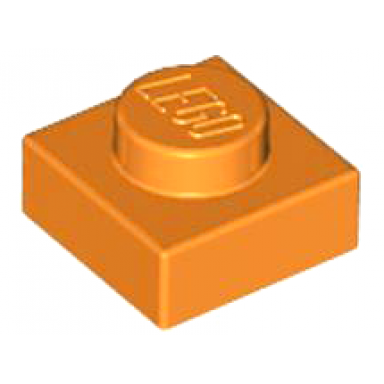 orange plate 1 x 1