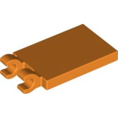 orange tile modified 2 x 3 with 2 open o clips