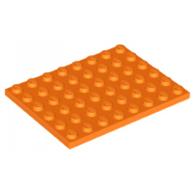 orange plate 6 x 8