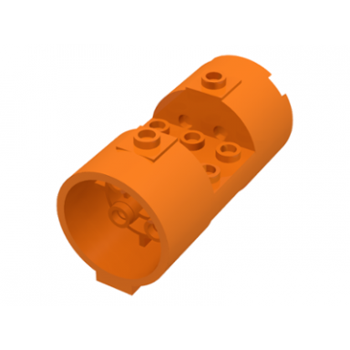 orange cylinder 3 x 6 x 2 2 3 horizontal - round connections between interior studs