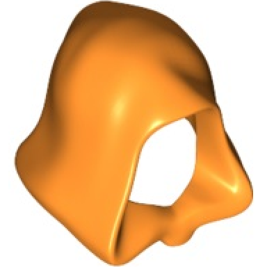 orange minifigure headgear hood