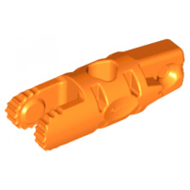 orange hinge cylinder 1 x 3 locking with 1 finger and 2 fingers on ends with hole
