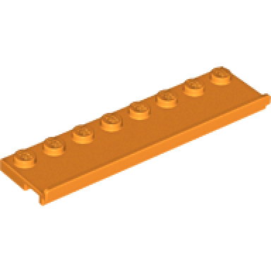 orange plate modified 2 x 8 with door rail