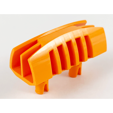 orange vehicle grille 1 x 4 with 2 pins