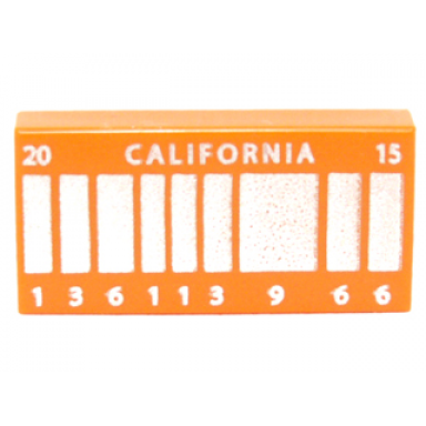 orange tile 1 x 2 with silver stripes california 20 15 and 136113 9 66 pattern