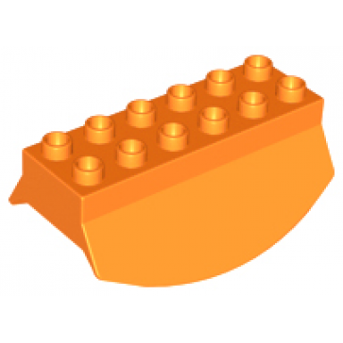 orange duplo brick 2 x 6 lower flap extensions