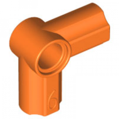 orange technic axle and pin connector angled 6 - 90 degrees