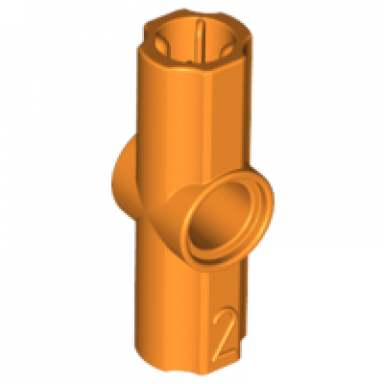 orange technic axle and pin connector angled 2 - 180 degrees