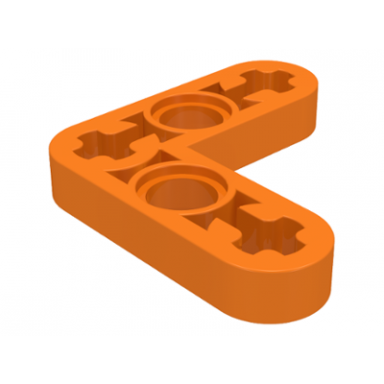 orange technic liftarm modified bent thin l-shape 3 x 3
