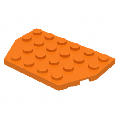 orange wedge plate 4 x 6 cut corners