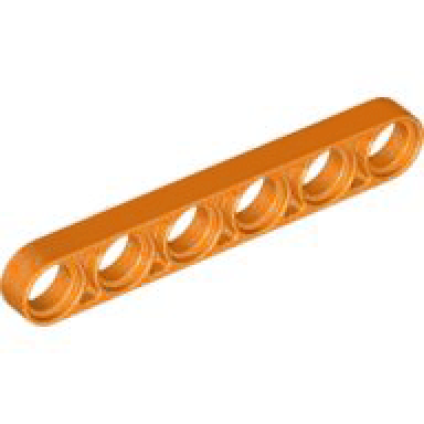 orange technic liftarm thin 1 x 6