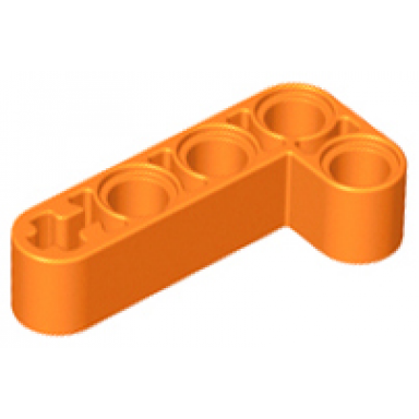orange technic liftarm modified bent thick l-shape 2 x 4