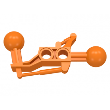 orange technic ball joint 2 x 7 with 2 ball joint