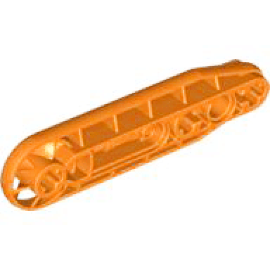 orange technic liftarm modified fan 1 x 7