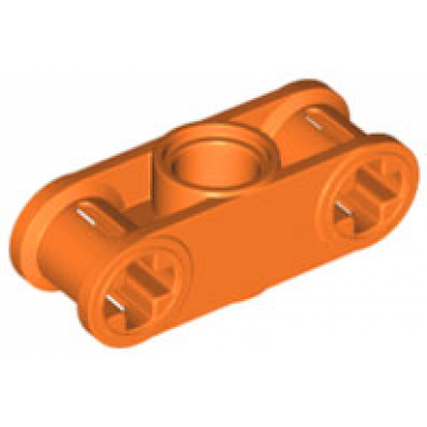 orange technic axle and pin connector perpendicular 3l with center pin hole