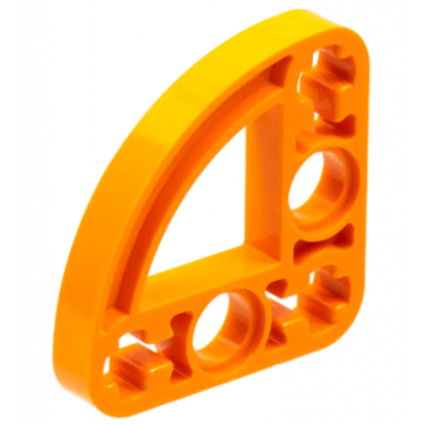 orange technic liftarm modified l-shape quarter ellipse thin 3 x 3