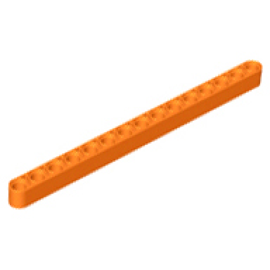 orange technic liftarm thick 1 x 15
